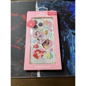 Disney Princess iPhone Case 13/14/Pro Max | Cute Pink Glitter Cover